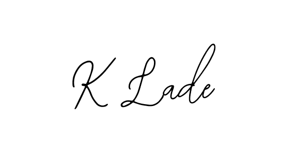 Create a beautiful signature design for name K Lade. With this signature (Bearetta-2O07w) fonts, you can make a handwritten signature for free. K Lade signature style 12 images and pictures png