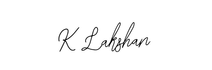 The best way (Bearetta-2O07w) to make a short signature is to pick only two or three words in your name. The name K Lakshan include a total of six letters. For converting this name. K Lakshan signature style 12 images and pictures png