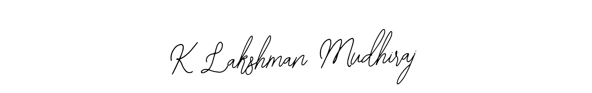 Design your own signature with our free online signature maker. With this signature software, you can create a handwritten (Bearetta-2O07w) signature for name K Lakshman Mudhiraj. K Lakshman Mudhiraj signature style 12 images and pictures png