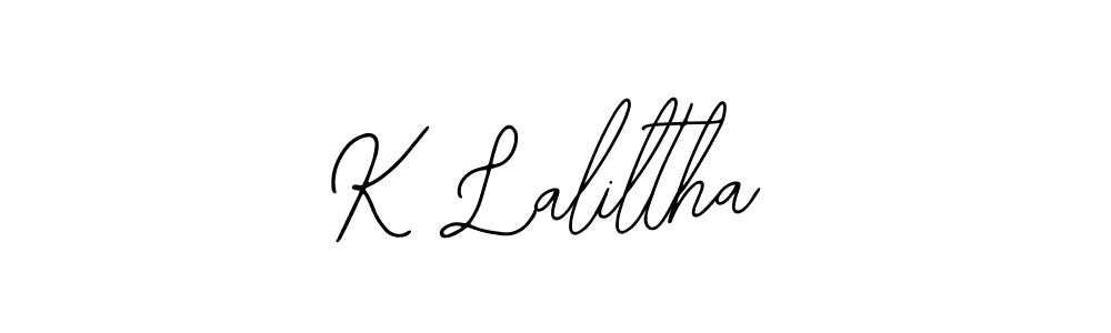 Also You can easily find your signature by using the search form. We will create K Laliltha name handwritten signature images for you free of cost using Bearetta-2O07w sign style. K Laliltha signature style 12 images and pictures png