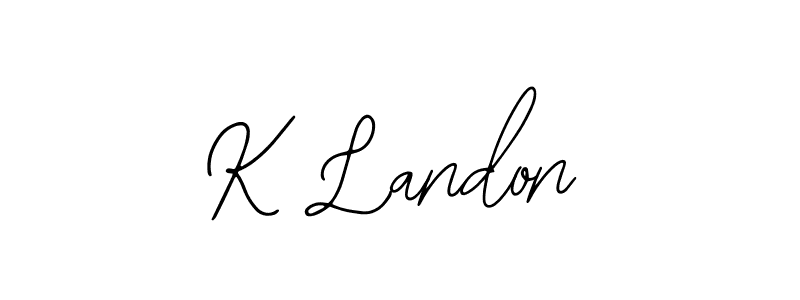 Make a short K Landon signature style. Manage your documents anywhere anytime using Bearetta-2O07w. Create and add eSignatures, submit forms, share and send files easily. K Landon signature style 12 images and pictures png