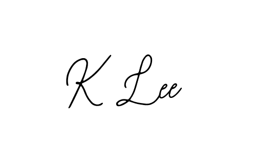 You should practise on your own different ways (Bearetta-2O07w) to write your name (K Lee) in signature. don't let someone else do it for you. K Lee signature style 12 images and pictures png