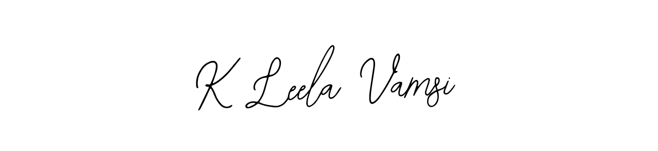 Design your own signature with our free online signature maker. With this signature software, you can create a handwritten (Bearetta-2O07w) signature for name K Leela Vamsi. K Leela Vamsi signature style 12 images and pictures png