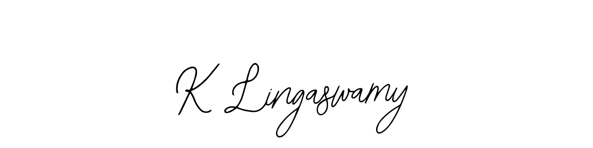 You should practise on your own different ways (Bearetta-2O07w) to write your name (K Lingaswamy) in signature. don't let someone else do it for you. K Lingaswamy signature style 12 images and pictures png