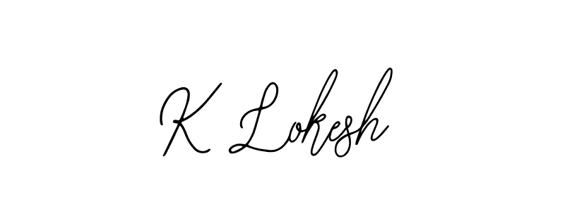 Also we have K Lokesh name is the best signature style. Create professional handwritten signature collection using Bearetta-2O07w autograph style. K Lokesh signature style 12 images and pictures png