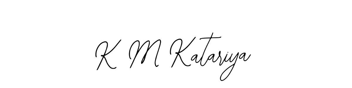 You should practise on your own different ways (Bearetta-2O07w) to write your name (K M Katariya) in signature. don't let someone else do it for you. K M Katariya signature style 12 images and pictures png