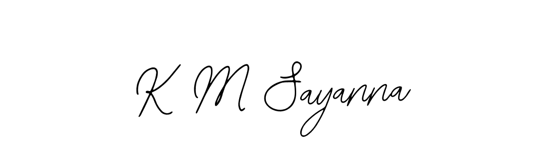 The best way (Bearetta-2O07w) to make a short signature is to pick only two or three words in your name. The name K M Sayanna include a total of six letters. For converting this name. K M Sayanna signature style 12 images and pictures png
