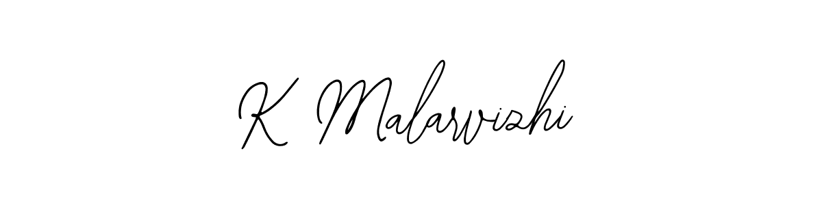 Design your own signature with our free online signature maker. With this signature software, you can create a handwritten (Bearetta-2O07w) signature for name K Malarvizhi. K Malarvizhi signature style 12 images and pictures png