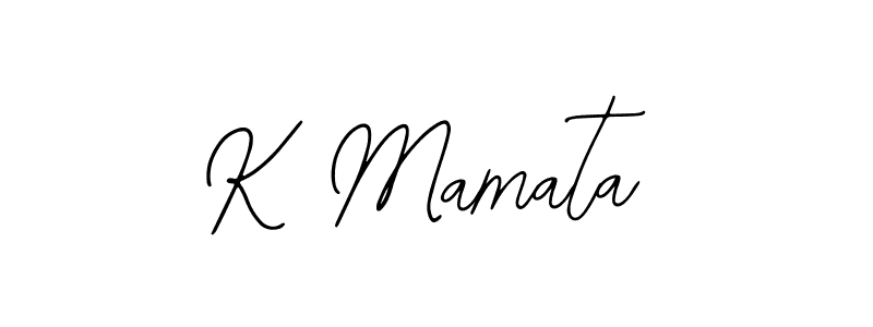 How to make K Mamata name signature. Use Bearetta-2O07w style for creating short signs online. This is the latest handwritten sign. K Mamata signature style 12 images and pictures png