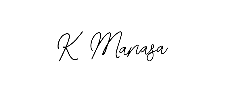 You should practise on your own different ways (Bearetta-2O07w) to write your name (K Manasa) in signature. don't let someone else do it for you. K Manasa signature style 12 images and pictures png