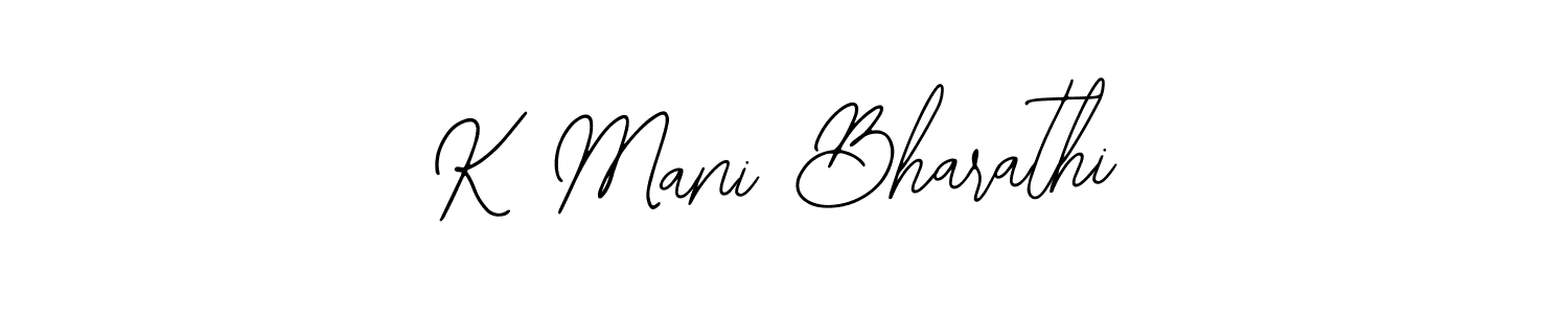 Bearetta-2O07w is a professional signature style that is perfect for those who want to add a touch of class to their signature. It is also a great choice for those who want to make their signature more unique. Get K Mani Bharathi name to fancy signature for free. K Mani Bharathi signature style 12 images and pictures png