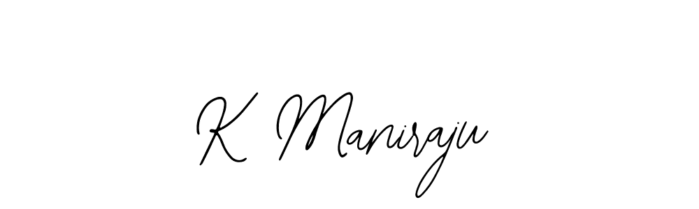 How to make K Maniraju name signature. Use Bearetta-2O07w style for creating short signs online. This is the latest handwritten sign. K Maniraju signature style 12 images and pictures png