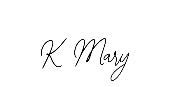 You should practise on your own different ways (Bearetta-2O07w) to write your name (K Mary) in signature. don't let someone else do it for you. K Mary signature style 12 images and pictures png