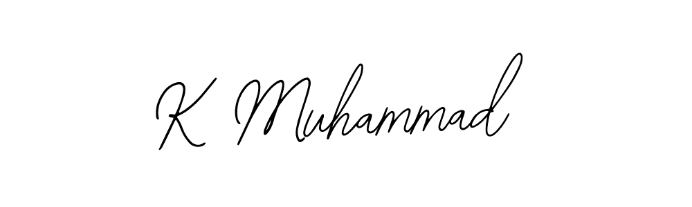 Use a signature maker to create a handwritten signature online. With this signature software, you can design (Bearetta-2O07w) your own signature for name K Muhammad. K Muhammad signature style 12 images and pictures png