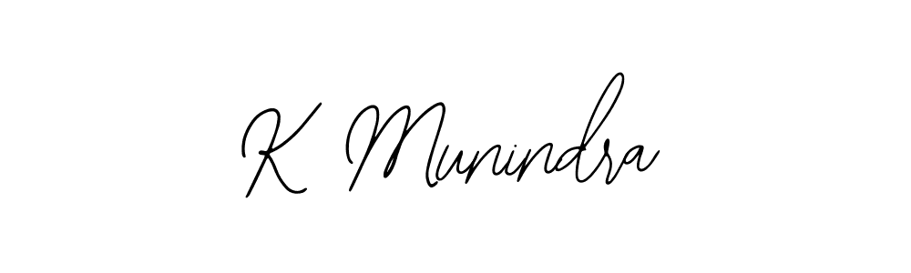 Also we have K Munindra name is the best signature style. Create professional handwritten signature collection using Bearetta-2O07w autograph style. K Munindra signature style 12 images and pictures png