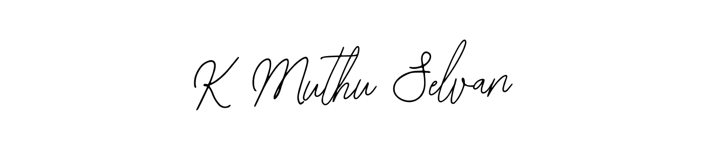 Create a beautiful signature design for name K Muthu Selvan. With this signature (Bearetta-2O07w) fonts, you can make a handwritten signature for free. K Muthu Selvan signature style 12 images and pictures png