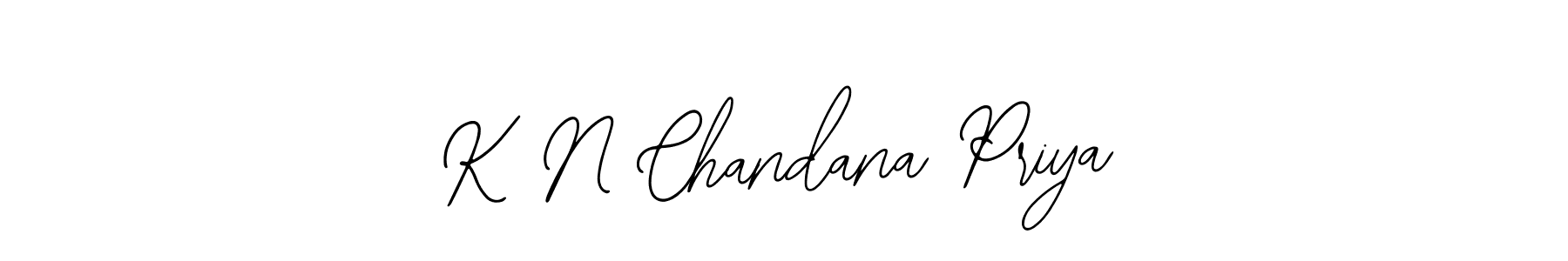 Make a short K N Chandana Priya signature style. Manage your documents anywhere anytime using Bearetta-2O07w. Create and add eSignatures, submit forms, share and send files easily. K N Chandana Priya signature style 12 images and pictures png