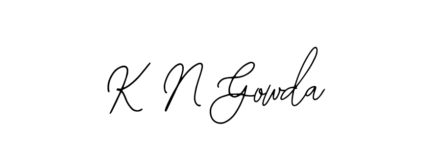 How to make K N Gowda signature? Bearetta-2O07w is a professional autograph style. Create handwritten signature for K N Gowda name. K N Gowda signature style 12 images and pictures png