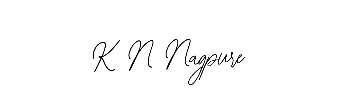 Design your own signature with our free online signature maker. With this signature software, you can create a handwritten (Bearetta-2O07w) signature for name K N Nagpure. K N Nagpure signature style 12 images and pictures png