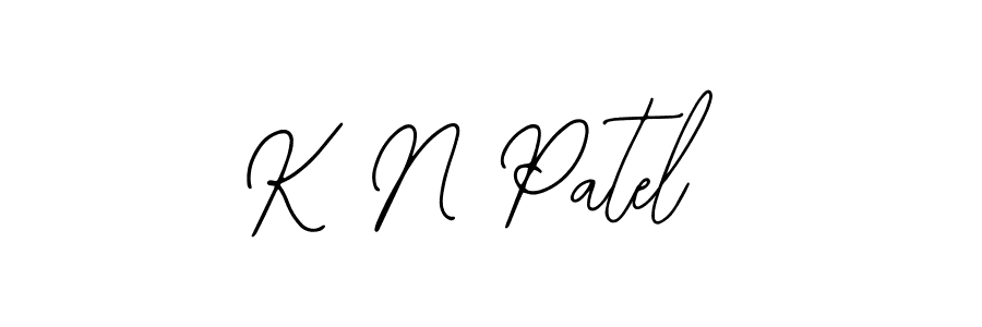 Also You can easily find your signature by using the search form. We will create K N Patel name handwritten signature images for you free of cost using Bearetta-2O07w sign style. K N Patel signature style 12 images and pictures png