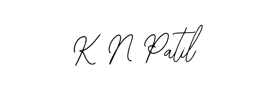 Design your own signature with our free online signature maker. With this signature software, you can create a handwritten (Bearetta-2O07w) signature for name K N Patil. K N Patil signature style 12 images and pictures png