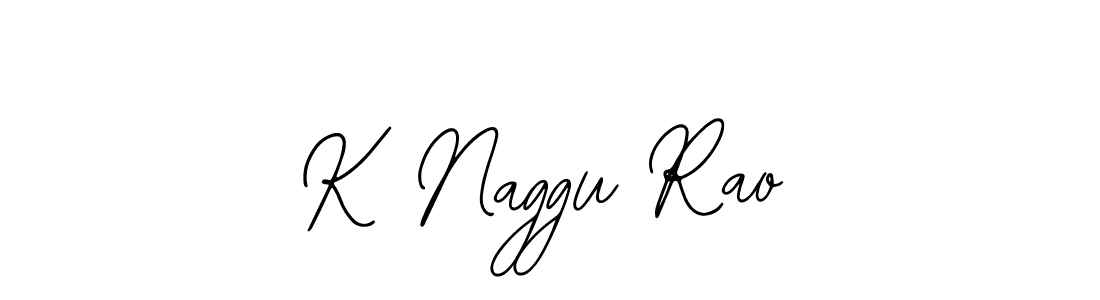 How to make K Naggu Rao name signature. Use Bearetta-2O07w style for creating short signs online. This is the latest handwritten sign. K Naggu Rao signature style 12 images and pictures png