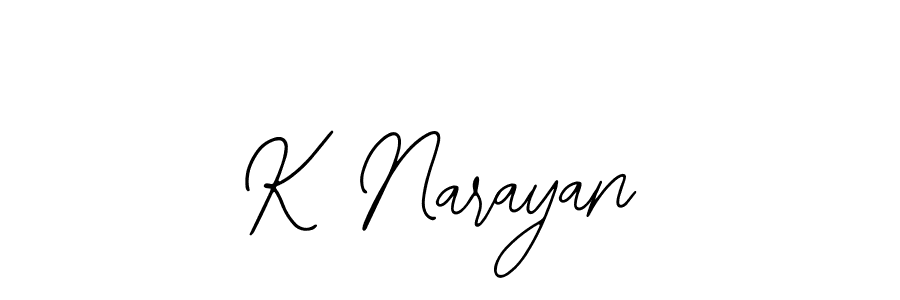 Also You can easily find your signature by using the search form. We will create K Narayan name handwritten signature images for you free of cost using Bearetta-2O07w sign style. K Narayan signature style 12 images and pictures png