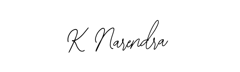 Make a beautiful signature design for name K Narendra. With this signature (Bearetta-2O07w) style, you can create a handwritten signature for free. K Narendra signature style 12 images and pictures png