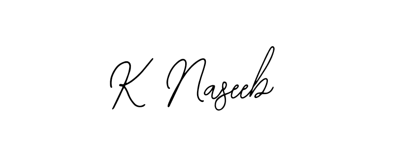 Design your own signature with our free online signature maker. With this signature software, you can create a handwritten (Bearetta-2O07w) signature for name K Naseeb. K Naseeb signature style 12 images and pictures png