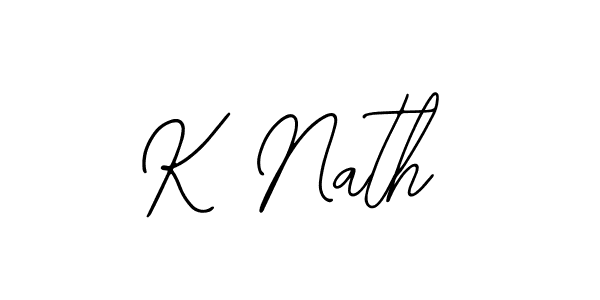 Design your own signature with our free online signature maker. With this signature software, you can create a handwritten (Bearetta-2O07w) signature for name K Nath. K Nath signature style 12 images and pictures png