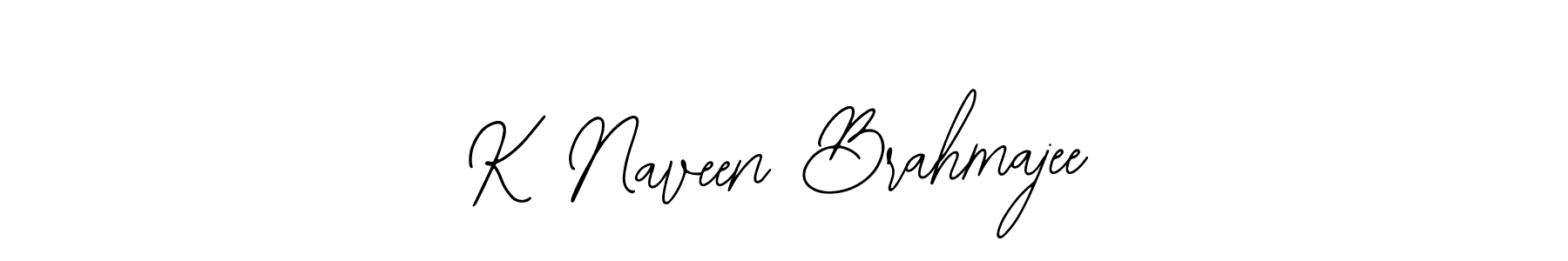 How to make K Naveen Brahmajee name signature. Use Bearetta-2O07w style for creating short signs online. This is the latest handwritten sign. K Naveen Brahmajee signature style 12 images and pictures png