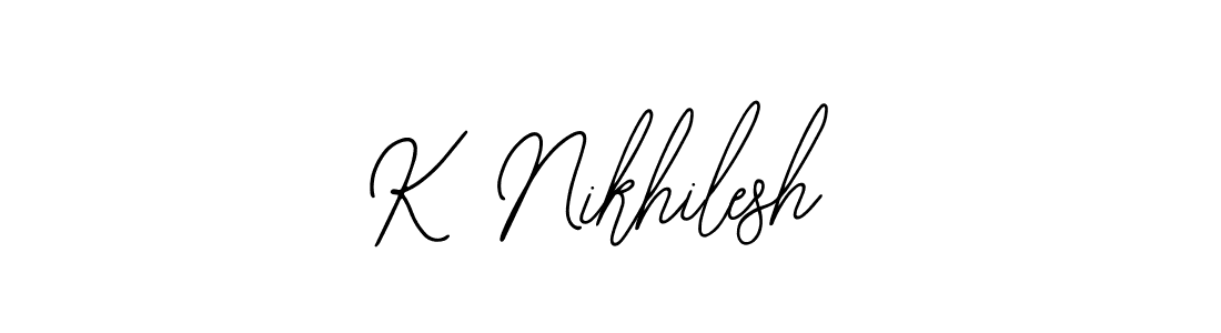 K Nikhilesh stylish signature style. Best Handwritten Sign (Bearetta-2O07w) for my name. Handwritten Signature Collection Ideas for my name K Nikhilesh. K Nikhilesh signature style 12 images and pictures png