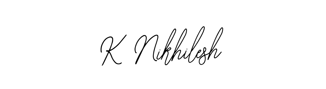 K Nikhilesh stylish signature style. Best Handwritten Sign (Bearetta-2O07w) for my name. Handwritten Signature Collection Ideas for my name K Nikhilesh. K Nikhilesh signature style 12 images and pictures png