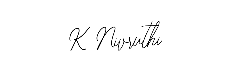 Also You can easily find your signature by using the search form. We will create K Nivruthi name handwritten signature images for you free of cost using Bearetta-2O07w sign style. K Nivruthi signature style 12 images and pictures png