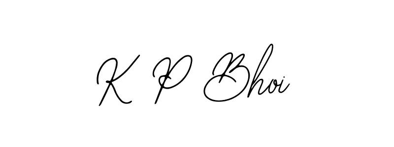 Use a signature maker to create a handwritten signature online. With this signature software, you can design (Bearetta-2O07w) your own signature for name K P Bhoi. K P Bhoi signature style 12 images and pictures png