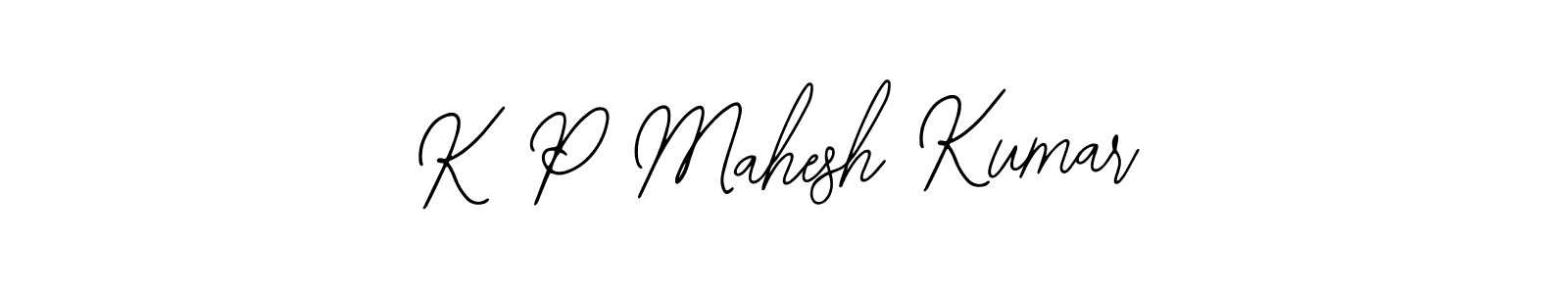 Bearetta-2O07w is a professional signature style that is perfect for those who want to add a touch of class to their signature. It is also a great choice for those who want to make their signature more unique. Get K P Mahesh Kumar name to fancy signature for free. K P Mahesh Kumar signature style 12 images and pictures png