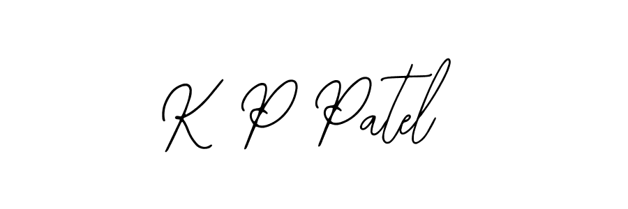 Also You can easily find your signature by using the search form. We will create K P Patel name handwritten signature images for you free of cost using Bearetta-2O07w sign style. K P Patel signature style 12 images and pictures png