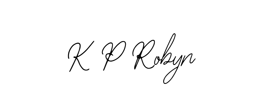 if you are searching for the best signature style for your name K P Robyn. so please give up your signature search. here we have designed multiple signature styles  using Bearetta-2O07w. K P Robyn signature style 12 images and pictures png