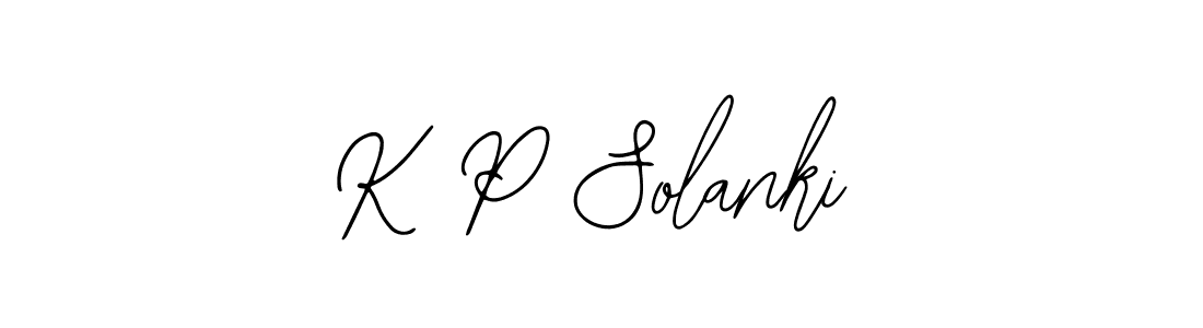 How to make K P Solanki name signature. Use Bearetta-2O07w style for creating short signs online. This is the latest handwritten sign. K P Solanki signature style 12 images and pictures png