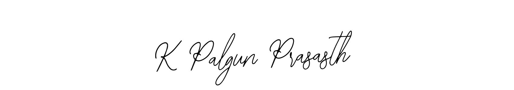 Create a beautiful signature design for name K Palgun Prasasth. With this signature (Bearetta-2O07w) fonts, you can make a handwritten signature for free. K Palgun Prasasth signature style 12 images and pictures png