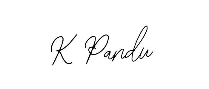 Create a beautiful signature design for name K Pandu. With this signature (Bearetta-2O07w) fonts, you can make a handwritten signature for free. K Pandu signature style 12 images and pictures png