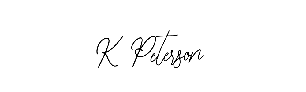 Create a beautiful signature design for name K Peterson. With this signature (Bearetta-2O07w) fonts, you can make a handwritten signature for free. K Peterson signature style 12 images and pictures png