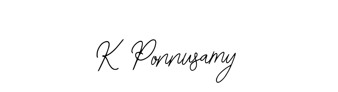 Design your own signature with our free online signature maker. With this signature software, you can create a handwritten (Bearetta-2O07w) signature for name K Ponnusamy. K Ponnusamy signature style 12 images and pictures png
