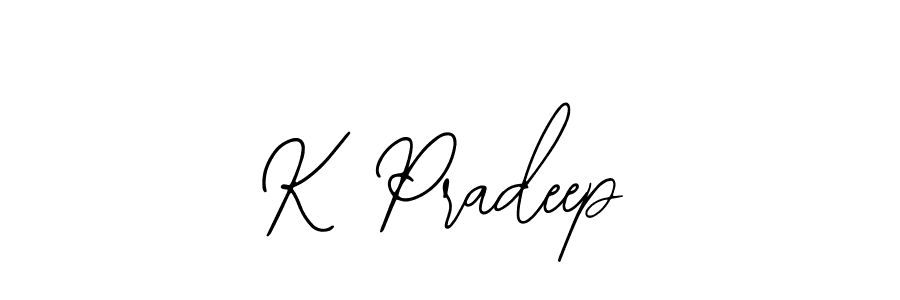 Similarly Bearetta-2O07w is the best handwritten signature design. Signature creator online .You can use it as an online autograph creator for name K Pradeep. K Pradeep signature style 12 images and pictures png