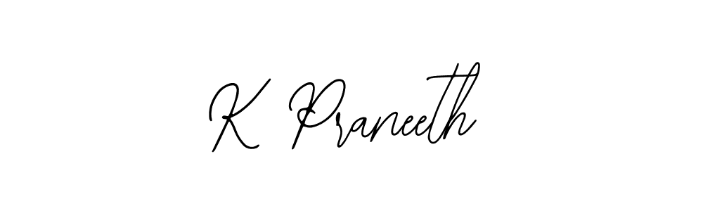 K Praneeth stylish signature style. Best Handwritten Sign (Bearetta-2O07w) for my name. Handwritten Signature Collection Ideas for my name K Praneeth. K Praneeth signature style 12 images and pictures png