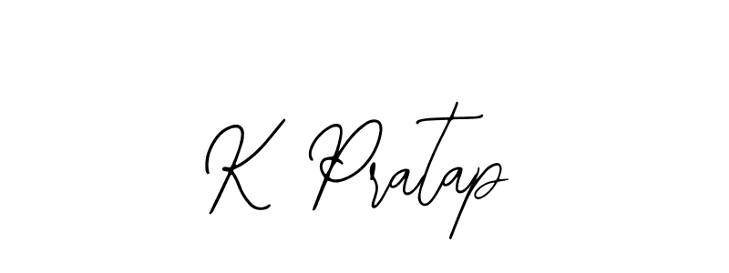 Design your own signature with our free online signature maker. With this signature software, you can create a handwritten (Bearetta-2O07w) signature for name K Pratap. K Pratap signature style 12 images and pictures png