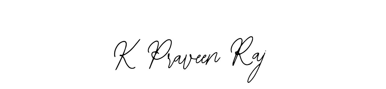 The best way (Bearetta-2O07w) to make a short signature is to pick only two or three words in your name. The name K Praveen Raj include a total of six letters. For converting this name. K Praveen Raj signature style 12 images and pictures png