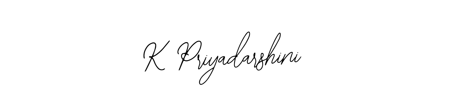 The best way (Bearetta-2O07w) to make a short signature is to pick only two or three words in your name. The name K Priyadarshini include a total of six letters. For converting this name. K Priyadarshini signature style 12 images and pictures png