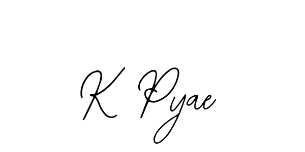 It looks lik you need a new signature style for name K Pyae. Design unique handwritten (Bearetta-2O07w) signature with our free signature maker in just a few clicks. K Pyae signature style 12 images and pictures png