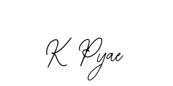 Also You can easily find your signature by using the search form. We will create K Pyae name handwritten signature images for you free of cost using Bearetta-2O07w sign style. K Pyae signature style 12 images and pictures png